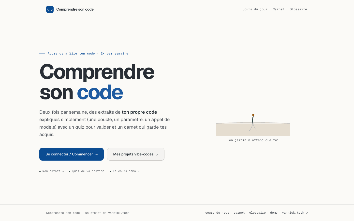 Aperçu principal de Comprendre son code